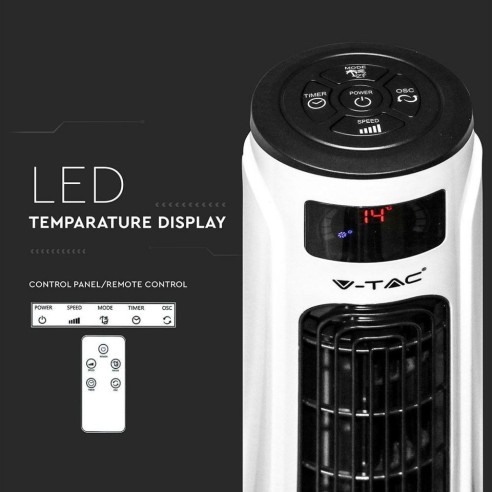 Ventilador de pedestal, 55W, 3...