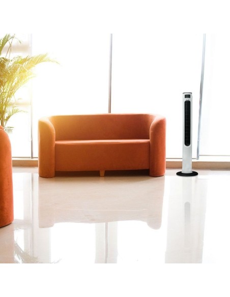 Ventilateur sur pied, 55W, 3 vitesses, fonction oscillante, hauteur 115cm, avec écran et télécommande - V-TAC VT-5547 7902