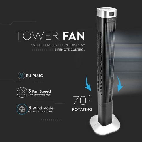 Standventilator, 55W, 3...