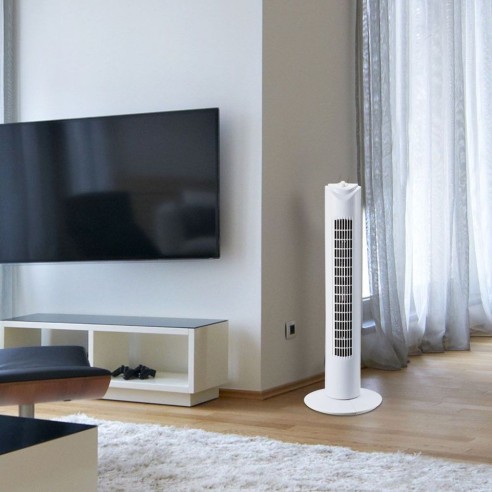 Staande ventilator, 45W, 3 snelheden,...