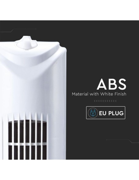 Ventilateur sur pied, 45W, 3 vitesses, fonction oscillante, hauteur 78cm, avec minuterie - V-TAC VT-4538 7926