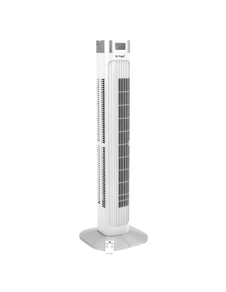 Ventilateur sur pied, 55W, 3 vitesses, fonction oscillante, hauteur 92cm, avec écran et télécommande - V-TAC VT-5536 7900