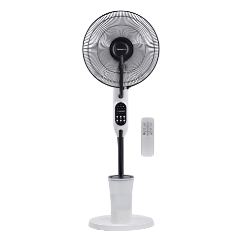 Fan with nebuliser, adjustable...