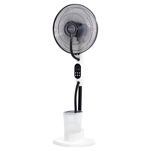 Fan with nebuliser, adjustable...
