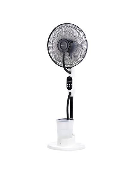 Ventilador con nebulizador, vaporización regulable, 80W, diámetro 40cm, altura 125cm - Familia Melchioni MF 2430VAP