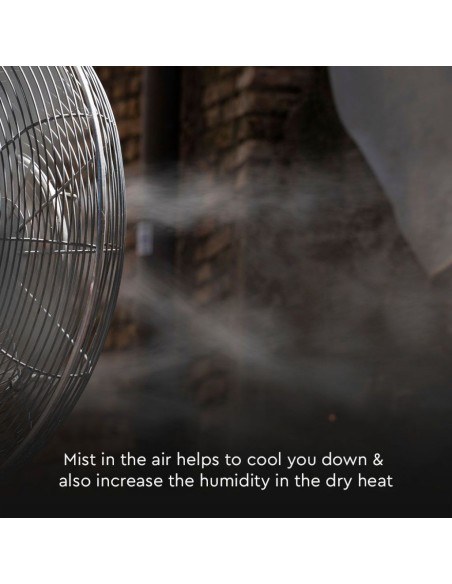 Ventilador con nebulizador, vaporización regulable, 80W, con mando a distancia, diámetro 43cm - V-TAC VT-8217-3 7936