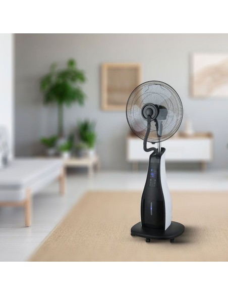 Ventilador con nebulizador, vaporización regulable, 80W, con mando a distancia, diámetro 43cm - V-TAC VT-8217-3 7936