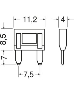Mini fusible de hoja 5A 2