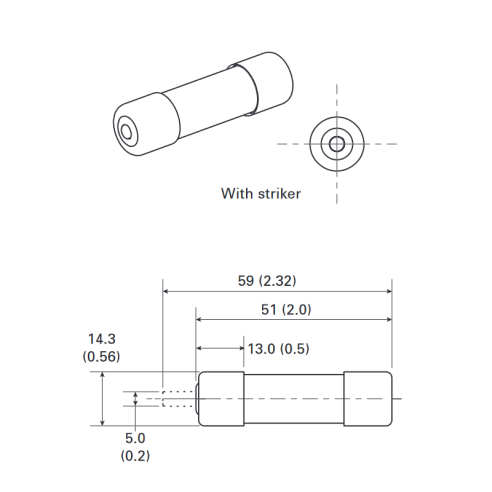 Fusible cilíndrico, super rápido, con...