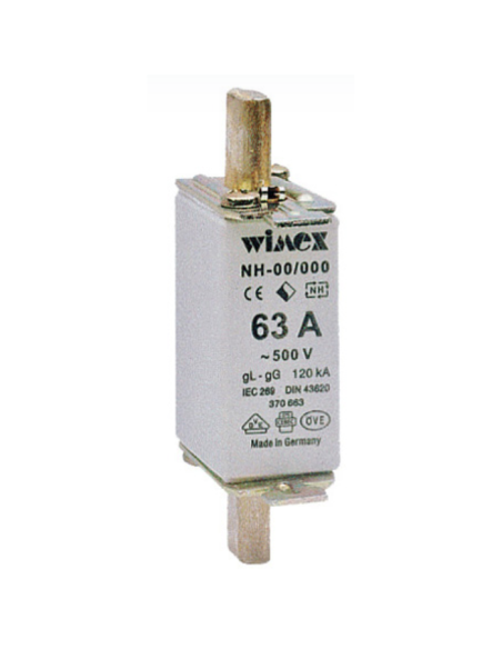Zekering NH 0, vertraagde uitschakeling, 500V 25A, gG - Wimex 5500125
