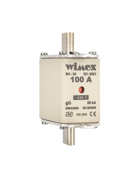 Fusibile NH 000, intervento ritardato, 690V 35A, impiego gG - Wimex 5510035