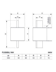 Fuse NH 000 gR, super fast,... 2