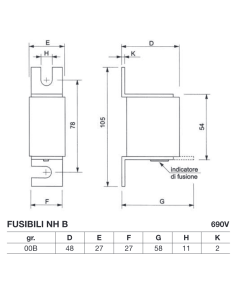 Fuse NH 00 B gR/aR, super... 2