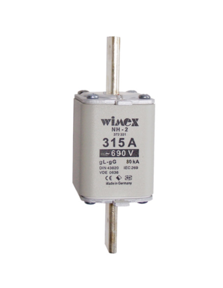 Fusible NH 2, à déclenchement retardé, 690V 200A, utilisation gG - Wimex 5512200