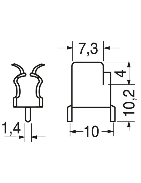Leiterplatten-Sicherungsclip für Sicherungen ⌀6,3mm