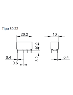 Doppelrelais, 5 Vdc, DPDT,... 2