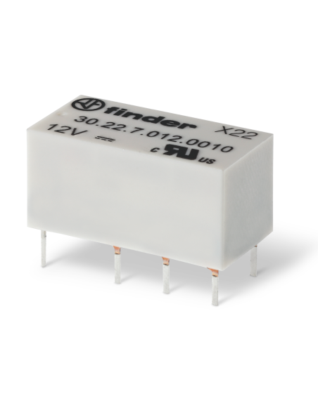 Dual in-line relay, 48 Vdc, DPDT, 2 A, through-hole (THT), 30.22 series - Finder 30.22.7.048.0010