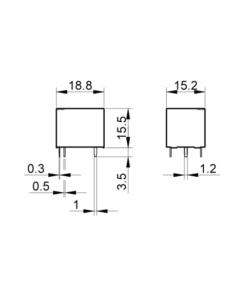 Relay, 48 Vdc, SPDT, 10 A, through-hole (THT), 36.11 series - Finder 36.11.9.048.4011