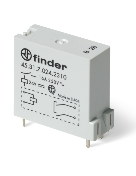 Power Relays, 12 Vdc, SPST-NO, 16 A, through-hole (THT), Series 43.41 - Finder 45.31.7.012.0310