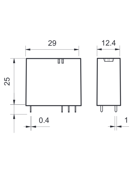 Leistungsrelais, 24 Vdc, SPST-NO, 16 A, Durchgangsbohrung (THT), Serie 40.61 - Finder 40.61.7.024.4300