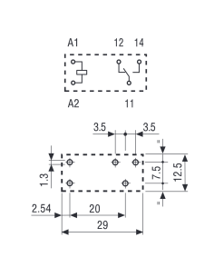 Flachrelais, 5 Vdc, SPDT,... 2