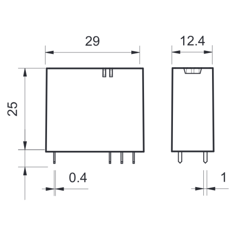 Relè di potenza, 12 Vdc/Vac, SPDT, 12...