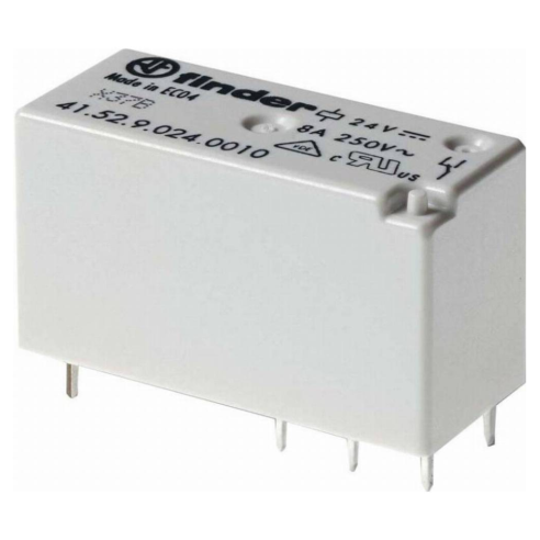 Low profile relay, 24 Vdc, DPDT, 8 A,...