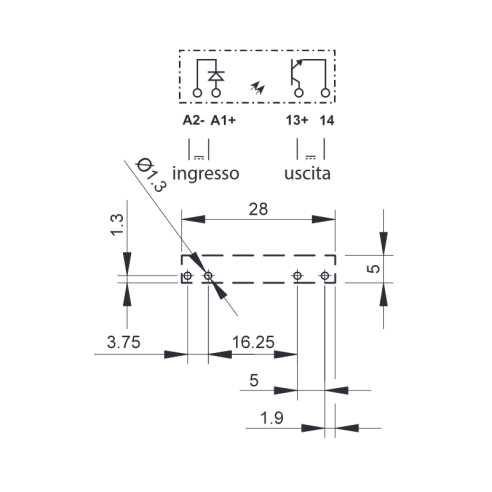 Slank Solid-state relais, 12Vdc,...