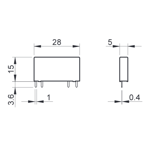 Solid-state slim relais, 60Vdc,...