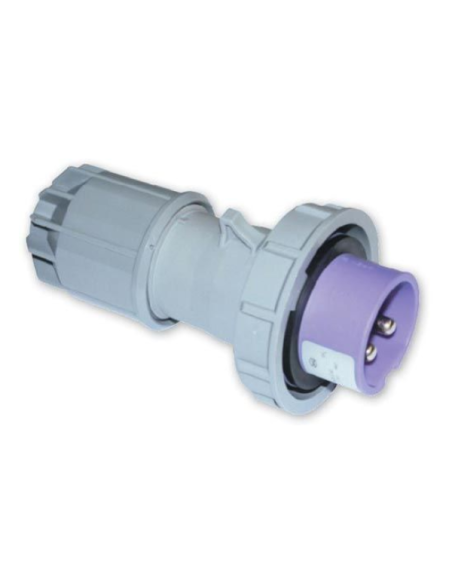 Kleinspannungsstecker, 24V, 2P, 16A, IP67, violett - Rosi 9171
