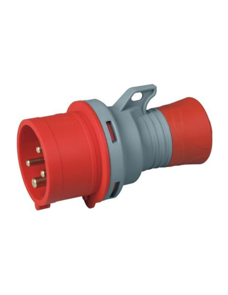 Prise industrielle à raccordement rapide 380V, 3P+E, 16A, IP54, rouge - Rosi 1009214R