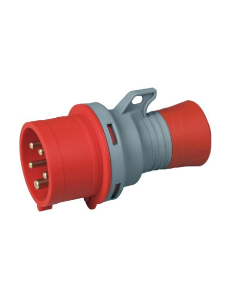 Spina industriale 380V a cablaggio rapido, 3P+N+T, 16A, IP54, rosso - Rosi 1009215R