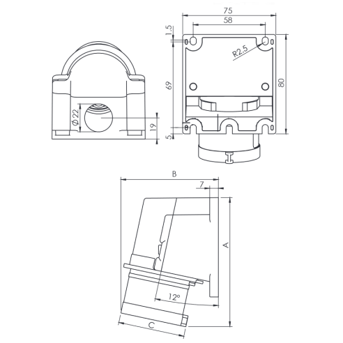 Enchufe industrial de pared, 230V,...