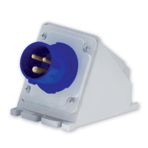 Industrial wall plug, 230V, 2P+E,...