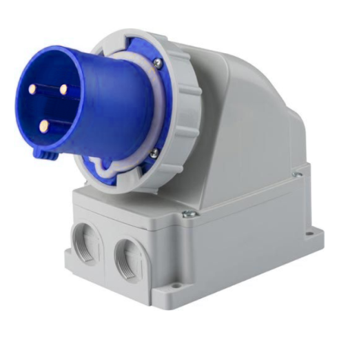Industrial wall plug, 230V, 2P+E,...