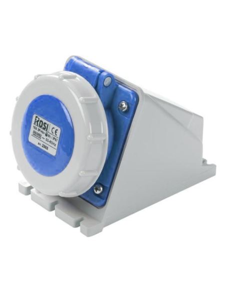 Prise murale industrielle, 230V, 2P+E, 16A, IP67 - Rosi 1002552