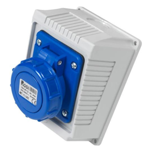 Industrie-Wandsteckdose, 230V, 2P+E,...