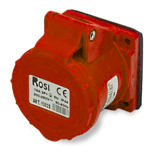 Toma industrial empotrada, 380V,...