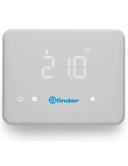 Cronotermostato Bliss WiFi, programmazione settimanale, tasti a sfioramento, alimentazione a batteria - Finder 1C.91.9.003.0W07