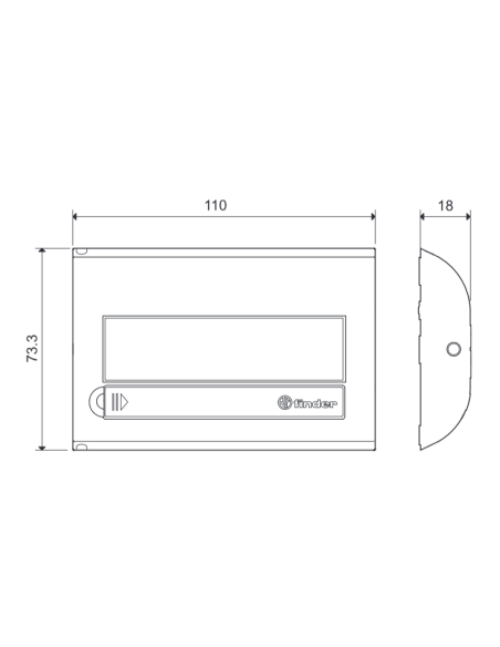 Cronotermostato con display LCD touch screen, programmazione settimanale, a batteria, bianco - Finder 1C.71.9.003.0007