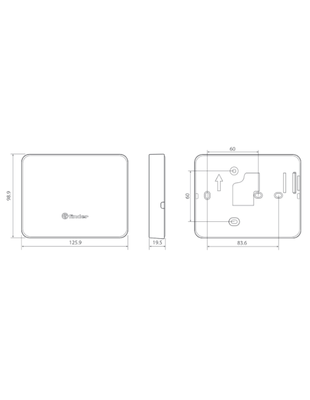 Thermostat Bliss T, boutons tactiles, ultra-mince - Finder 1T.91.9.003.0000