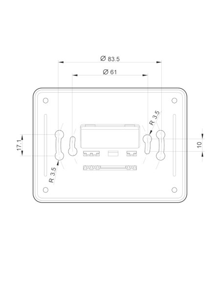 Termostato Bliss2 WiFi, tasti a sfioramento, alimentazione a batteria - Finder 1C.B1.9.005.0007