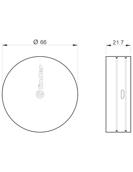 Thermostat Bliss2 WiFi avec passerelle, boutons tactiles, alimentation par piles - Finder 1C.B1.9.005.0007POA