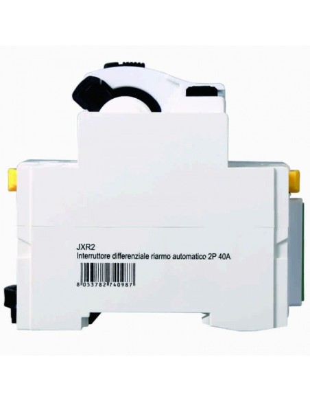 Stop&go-Differentialschutzschalter mit automatischer Rückstellung, 2P, 3 Module, 230Vac, 40A, 30mA, 10KA - Ettroit JXR2