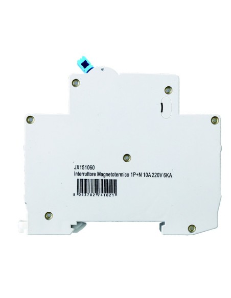 Thermisch-magnetischer Schutzschalter 1P+N, 1 Modul, 230Vac, 10A, Kurve C, 6KA - Ettroit JX151060