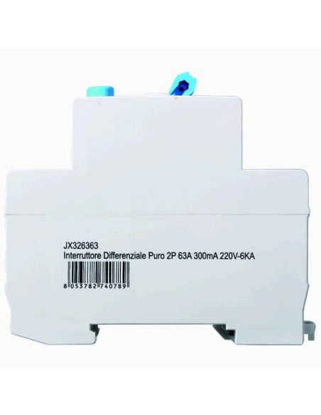 Zuivere aardlekschakelaar 2P, 2 modulen, AC type, 240Vac, 63A, 300mA, 6KA - Ettroit JX326363