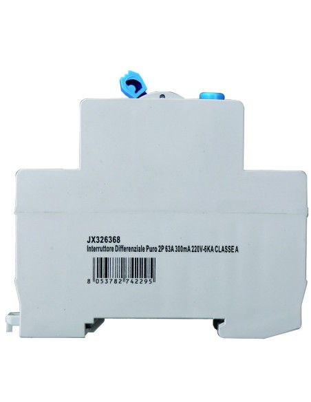 Zuivere aardlekschakelaar 2P, 2 modulen, AC type, 240Vac, 63A, 300mA, 6KA, klasse A - Ettroit JX326368