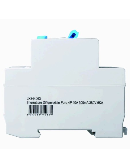 Zuivere aardlekschakelaar 4P, 4 modulen, AC type, 380Vac, 40A, 300mA, 6KA - Ettroit JX344063