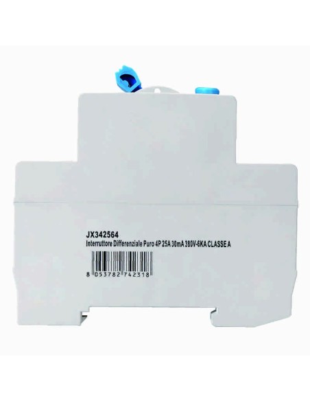 Zuivere aardlekschakelaar 4P, 4 modulen, AC type, 380Vac, 25A, 30mA, 6KA, klasse A - Ettroit JX342564