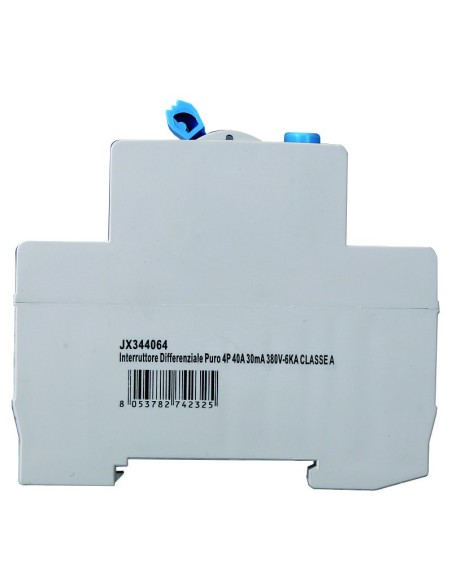 Zuivere aardlekschakelaar 4P, 4 modulen, AC type, 380Vac, 40A, 30mA, 6KA, klasse A - Ettroit JX344064
